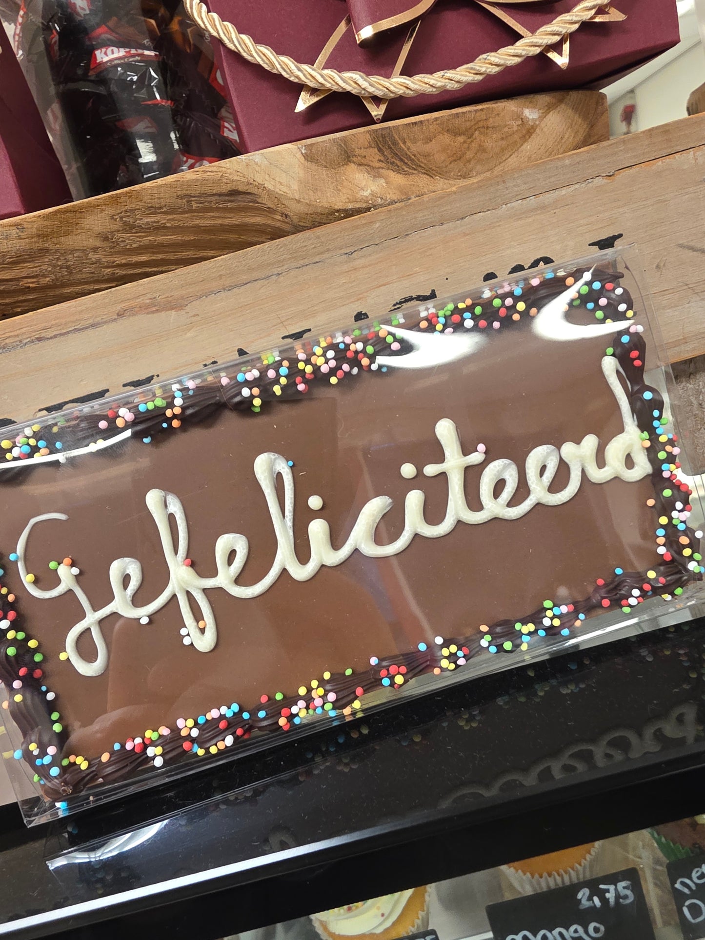 Gefeliciteerd choco reep
