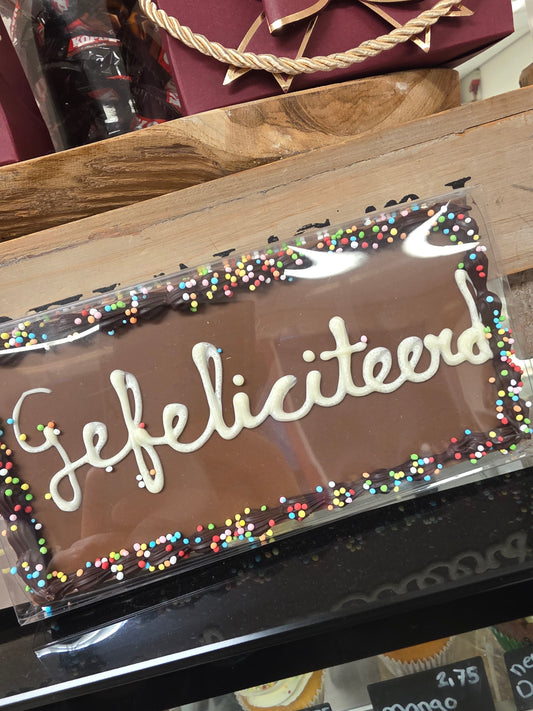 Gefeliciteerd choco reep